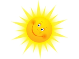 Adesivo De Parede Removível E Autoadesivo Em Pvc Com Sol Sorridente Para Quarto (1 Unidade)