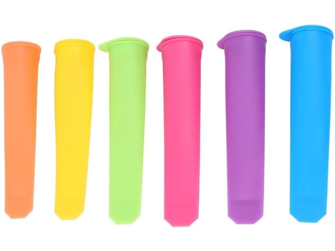 Conjunto De 6-moldes Silicone Reutilizáveis Para Sorvete, Faça Você Mesmo
