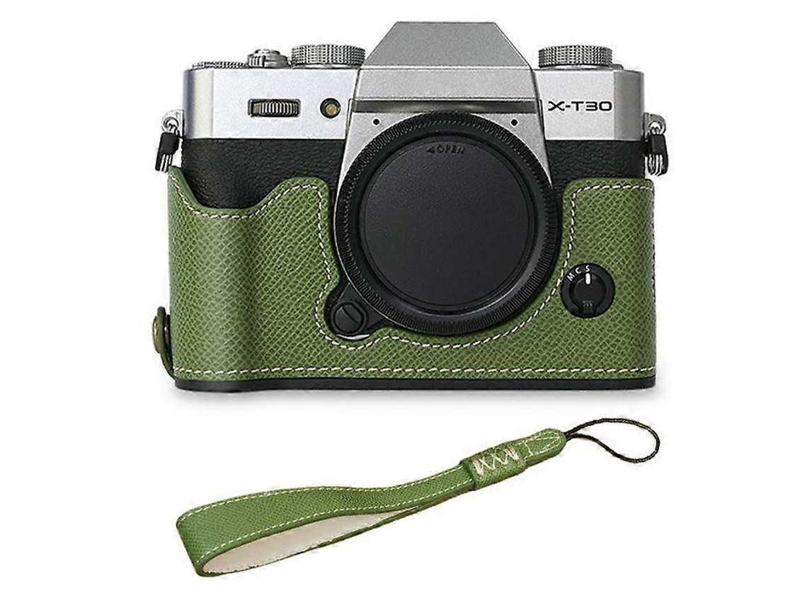 Bolsa De Couro Sintético Para Câmera Fujifilm Xt10 / Xt20 / Xt30 / Xt30 Ii, Capa Protetora Com Alça De Mão E Parte Inferior Do Corpo Brilvibera