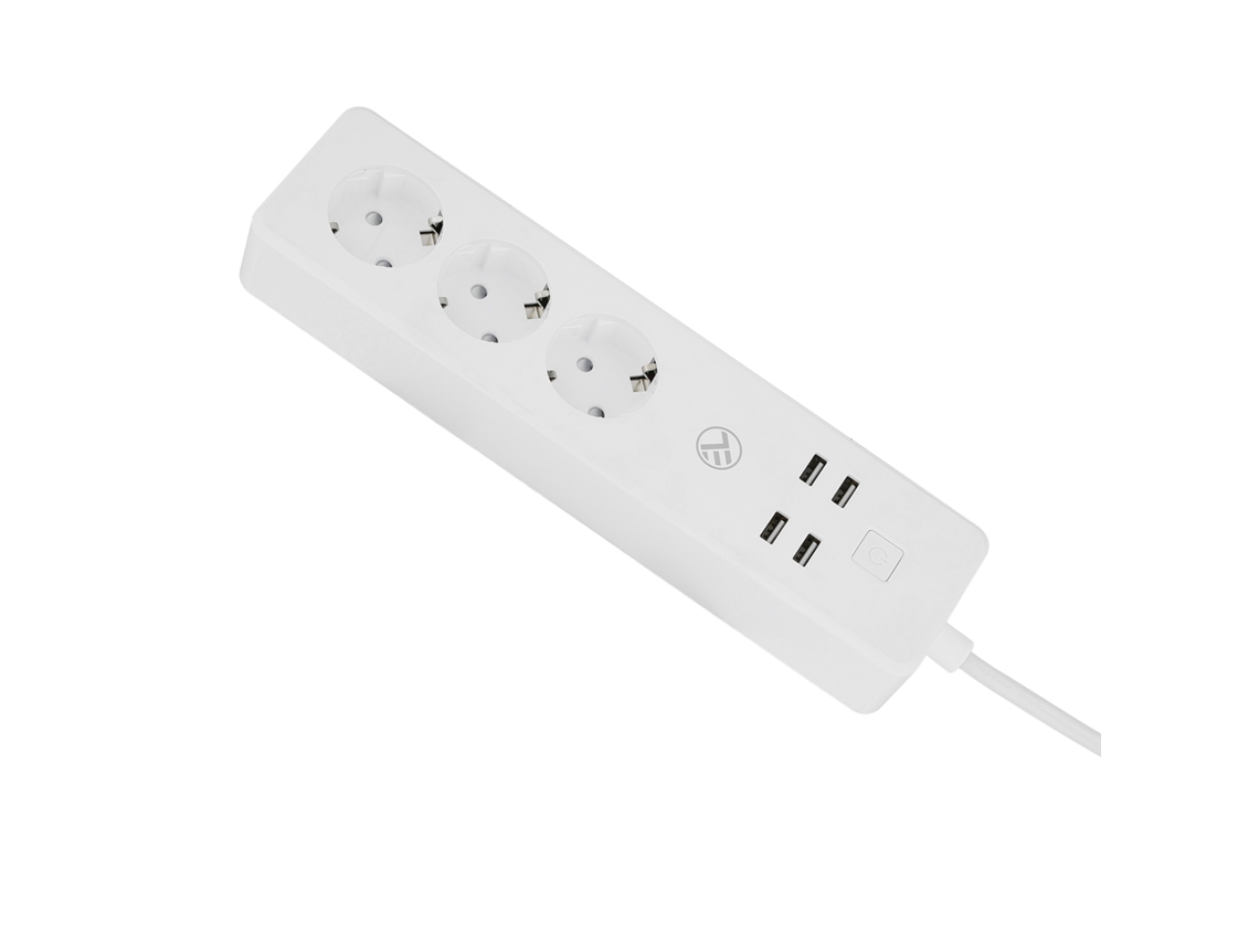 Tellur Smart Wifi Power Strip 3 Tomadas 4*Usb 4A 2200W 10A 1,8M