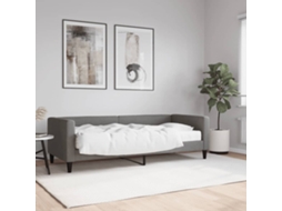 Sofá Cama Com Colchão De Solteiro Lovely Home Madeira Tecido Cinzento (80x200)