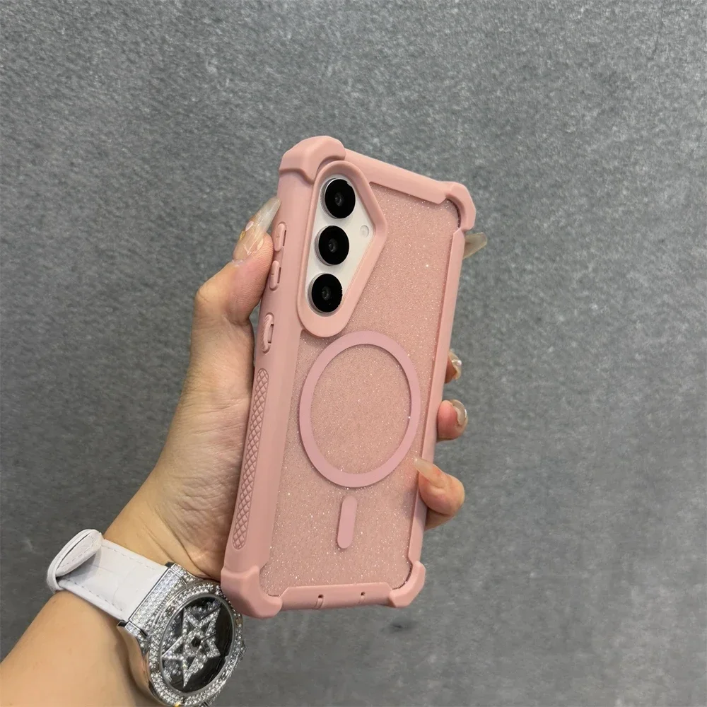 Capa Protetora Magsafe (rosa Para Galaxy S24), Material Pc Tpu.