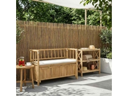 Vidaxl Banco De Armazenamento Para Jardim 110 X 47 X 80 Cm Bambu