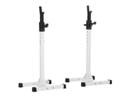 Suporte Para Barras De Pesos Aço Cor Branco E Preto 52x48x160cm Homcom