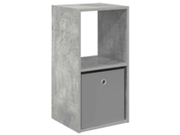 Conjunto 1 Mesa-de-cabeceira Vidaxl Cinzento Derivados De Madeira (35 X 32 X 68,5 Cm)