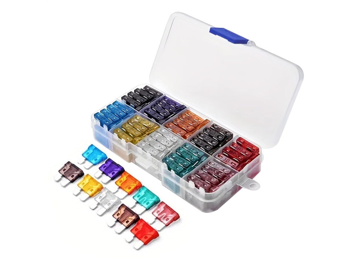 Kit De Fusíveis Automotivos Com 120 Peças, Metal De Precisão, Proteção Segura.