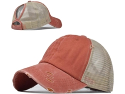 Boné com Abertura para Rabo de Cavalo S/MARCA, Tela, Ventilação, Feminino, Ajustável