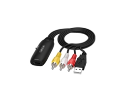 Cabo Conversor Av para Hdmi Adaptador Rca Composto com Alimentação Usb AQUAFORGE