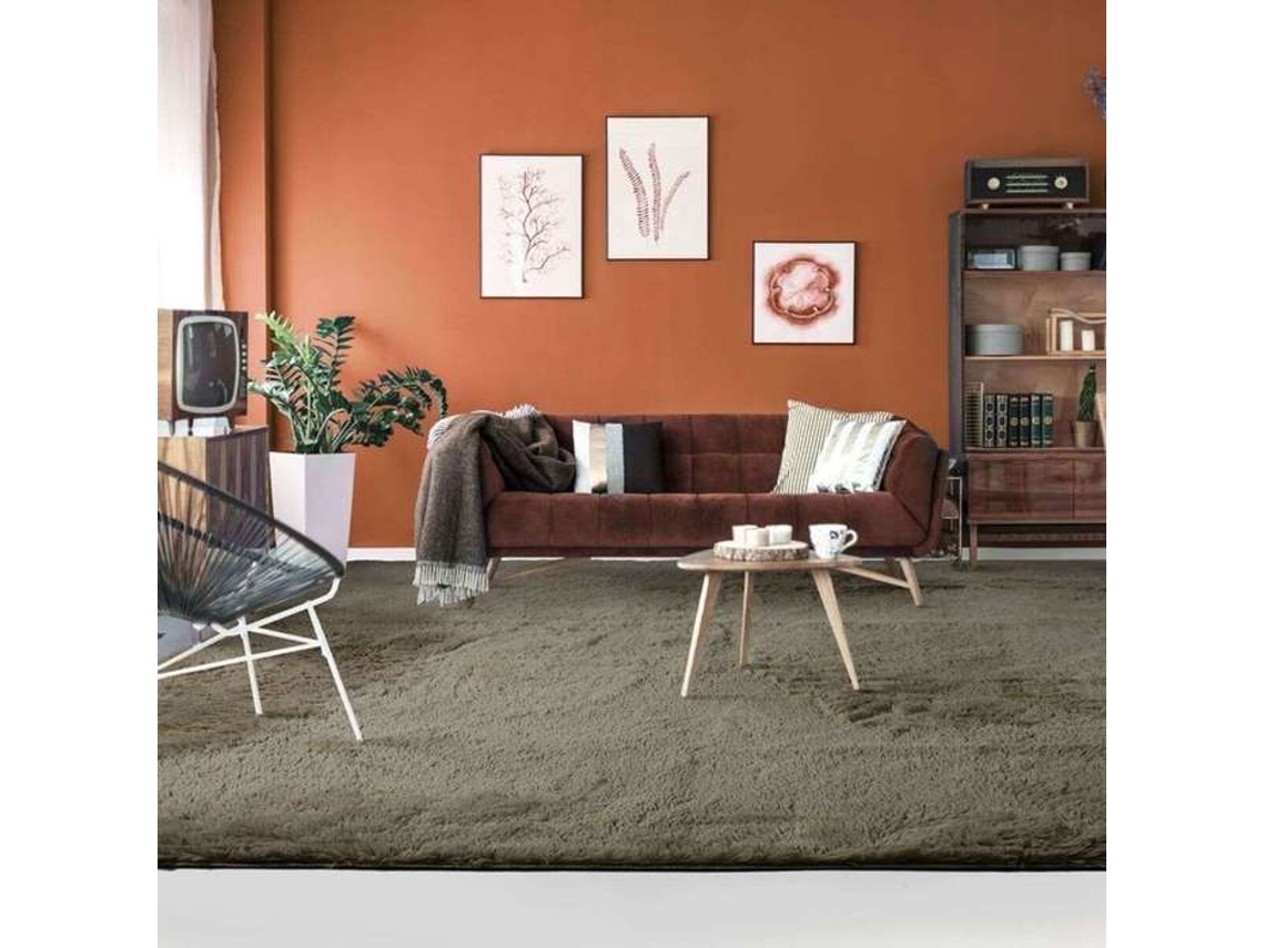 Tapete De Base Fina E Flexível Extra Macio Taupe 225x340