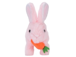 Ats juguete Conejo Peluche Realista Conejo Eléctrico Saltarín para Niños Interacción Padre hijo Rosa