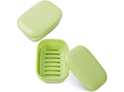 2026 portavasos de Jabón Portátil, 2 Piezas Recipiente de Jabón para Camping Gimnasio Viajes (verde)