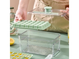 Forma De Silicone Verde Para Caixa Gelo Geladeira/freezer Doméstica, 19 X 11, 5 X 10, 5 Cm