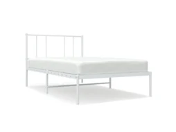 Bed Frame, Bed Frames Vidaxl Branco Aço (90 X 200 Cm)