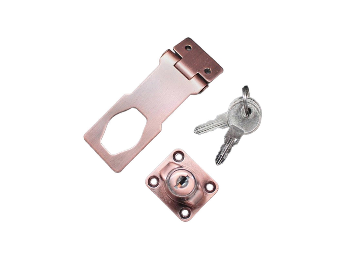 Gancho De Porta De Segurança Industrial Honggu Resistente Com Chave, Preto, 3 Polegadas Para Uso Doméstico