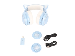 Fone de Ouvido para Jogos Eletrônicos sem fio com conexão Bluetooth tripla EOOCOO