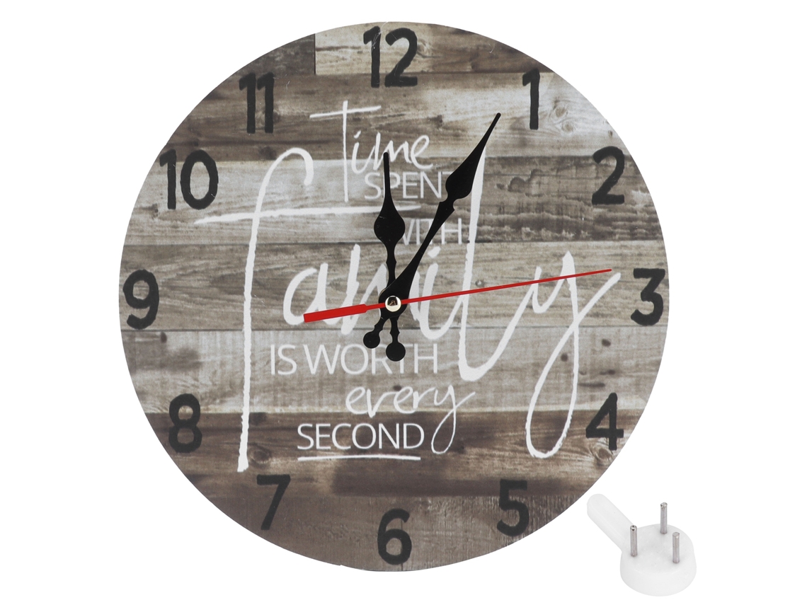 Relógio De Parede Retro Silêncio Decorativo