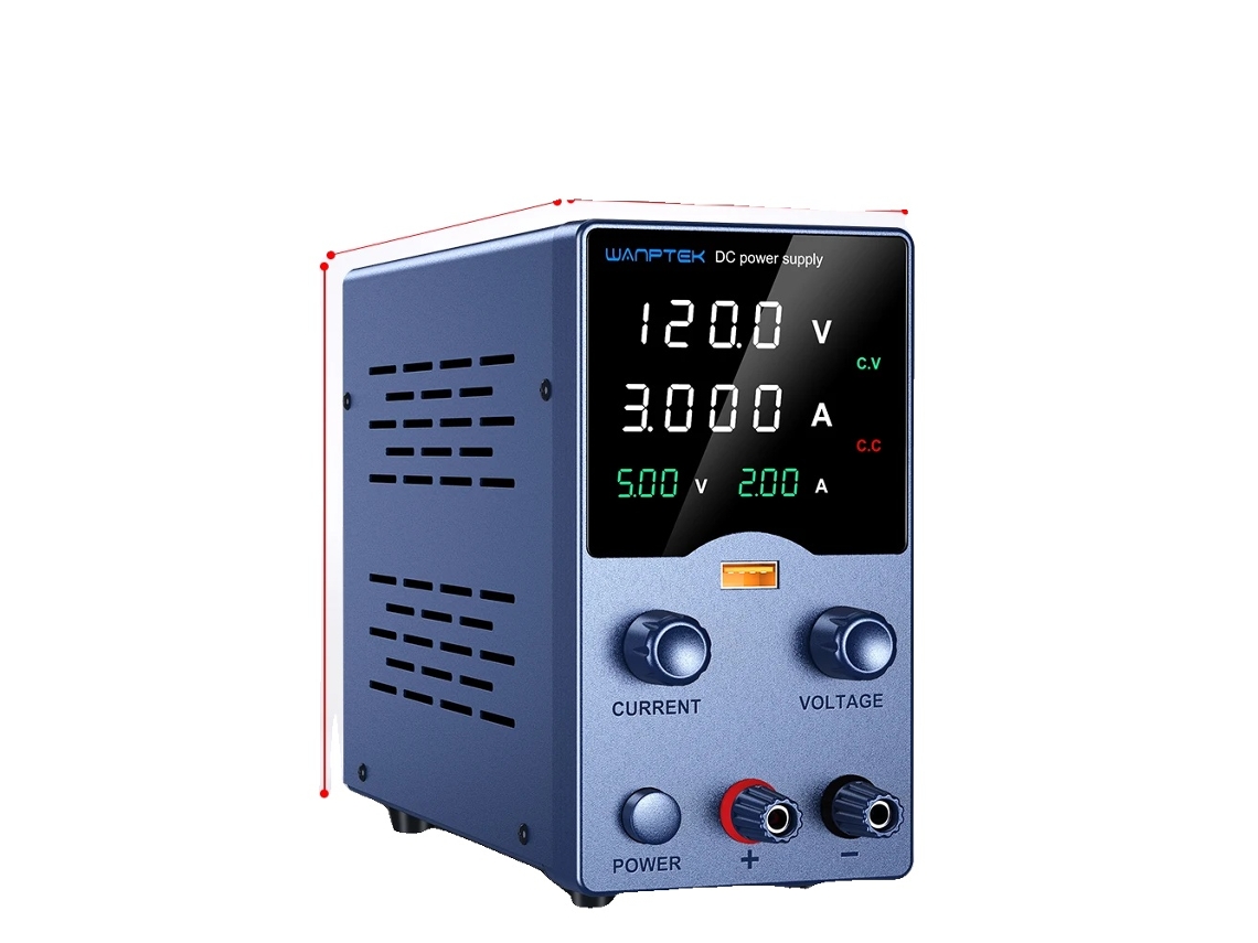 Fonte de alimentação de laboratório, potência de saída: 360 W, tensão ajustável: 120 V, saída USB: 18 W, Ga1203L, 120 V, 3 A, OEM