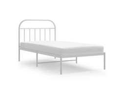 Bed Frame, Bed Frames Vidaxl Branco Aço (107 X 203 Cm)