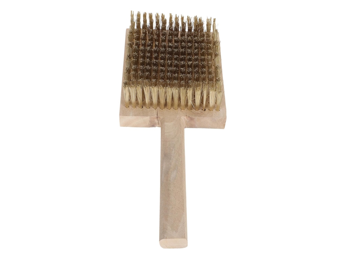 Escova de jardim para musgo, com cabo de madeira, limpeza, cobre, Besportble