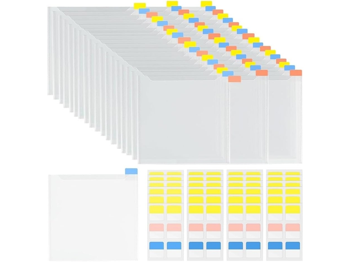 Organizador De Papel Com 60 Unidades De 15 X 15 Cm , Em Capas Plásticas Transparentes (6 X Polegadas)