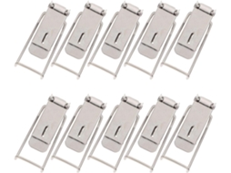 Set Of 10 Fivelas Bico Pato Com Mola Em Aço Insuficiente Para