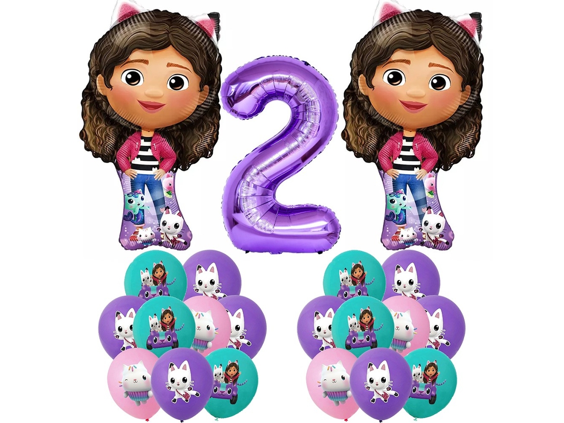 Gabby Dollhouse Cats Decorações De Aniversário Balão Descartável Talheres Cenário Para Crianças Gabby Dollhouse Figuras Artigos Para Festa Aquaforge