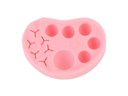 Paleta De Silicona Para Alargamiento De Pestañas Y Laminación De Cejas Con Huecos Para Pinzas Herramienta Diy Maquillaje Rosa
