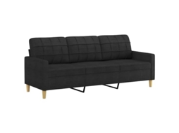 3-seater Sofa, 3-seater Sofas Vidaxl Preto Tecido (n/a)