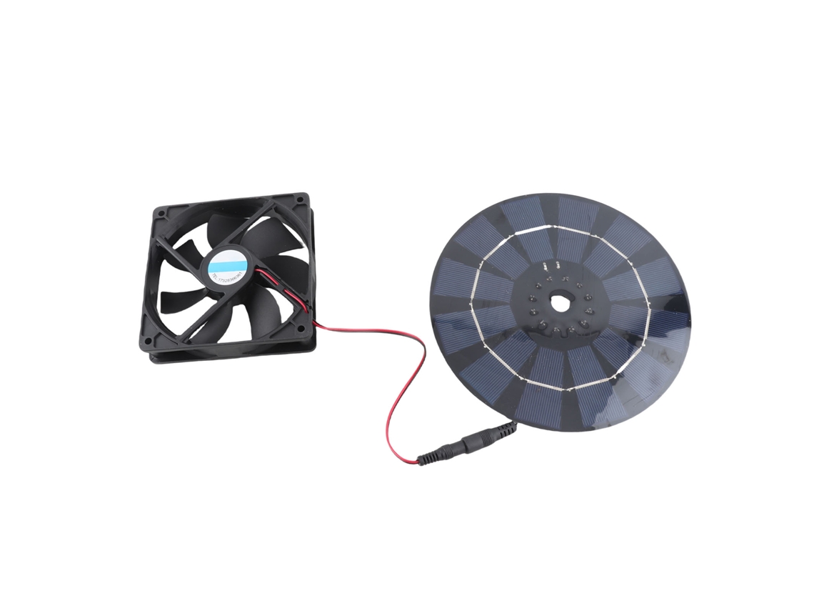 Kit Exaustor Solar Primerox 10w Painel Monocristalino para Fogão Pet House Galinheiro Rv