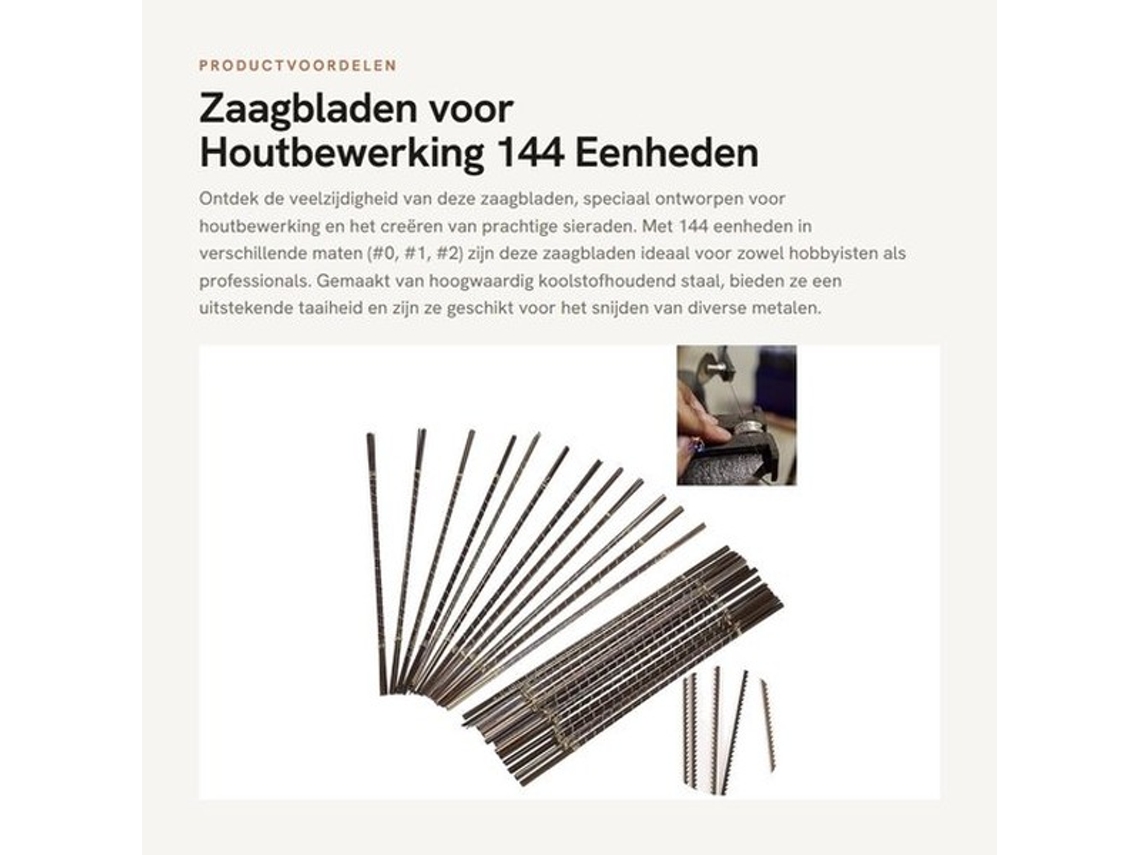 Keuze Voor Zaagbladen 144 Eenheden - Hard Staal - Voor Houtbewerking/sieraden - Hoge Taaiheid - Geschikt Voor Metaal - Gloednieuw - Zaagblad