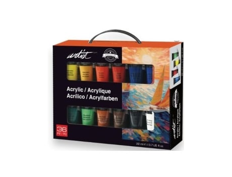 Livro Maletin De Cartón 36 Botes Pintura Acrilica 22ml Artist Colores Surtidos De Desconocido (espanhol)