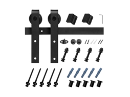Kit de herrajes para puertas corredizas Succebuy, acero al carbono, 1,5 m