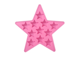 Bandeja de Cubos de Gelo em Silicone Forma de Estrela para Festas Clube Bar Rosa | S/MARCA