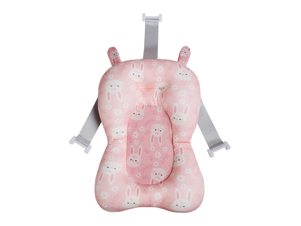 Mali coxim de Banho para Bebê Flutuante Antiaderrapante Ajustável Respirável Rosa