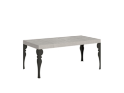 Mesa Extensível Paxon Premium Cashmere 90/246x90 Cm Com Pernas Antracite Itamoby