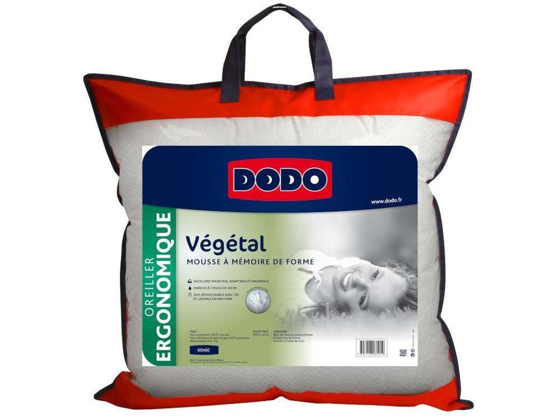 Almofada Vegetal DODO (Branco - Tecido e veludo - 60x60x5 cm)