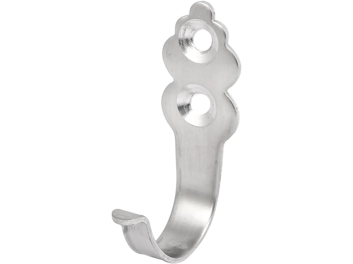 Gancho de parede CHABERLU em aço inoxidável, 65 mm x 20 mm x 40 mm, prateado