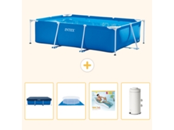Intex Piscina Com Estrutura Retangular - 300x200x75 Cm - 5-peças S148