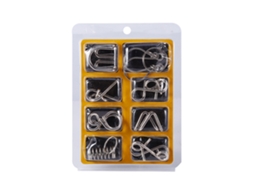 Primerox 8pcs/set Quebra cabeças de Metal Jogo de Mente Educativo Brinquedo para Adultos e Crianças Iq Test