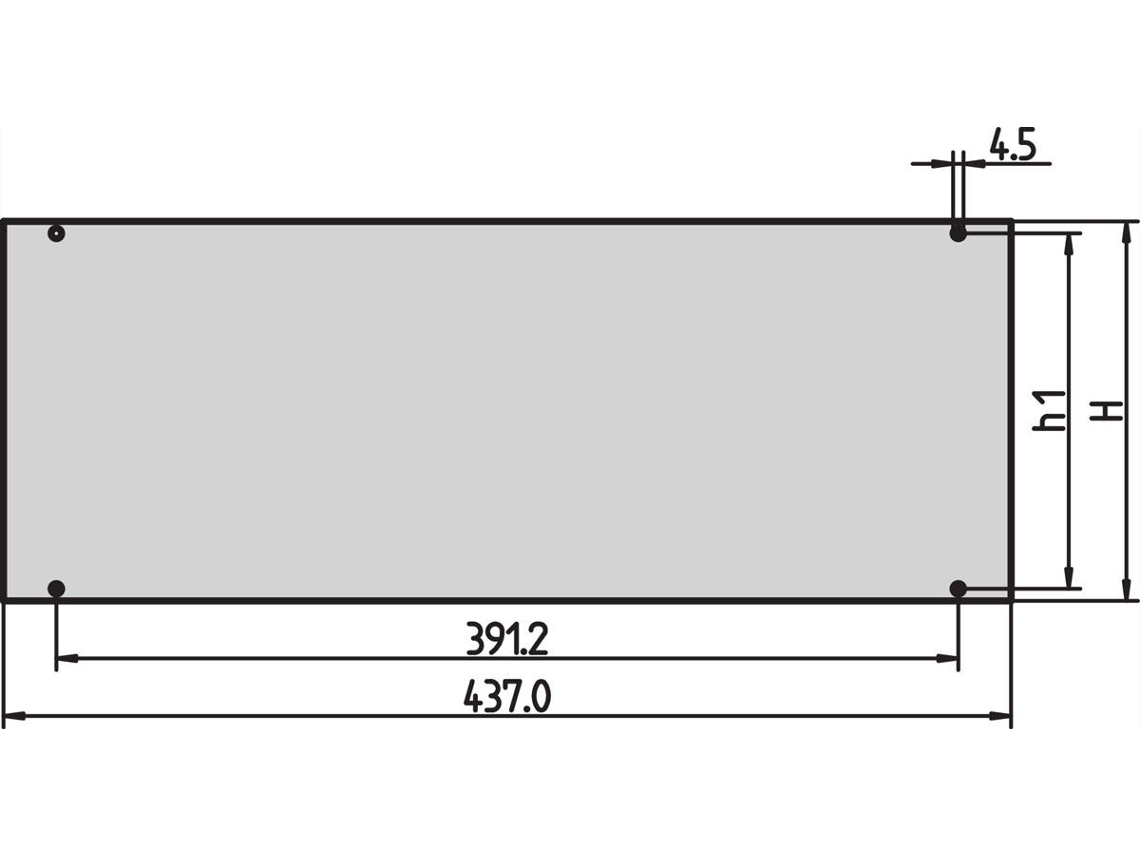 Painel frontal completo painel frontal 3u Schroff (30828058)