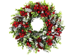 Coroa de Natal ZMDECQNA Artificial Guirlanda Quarto Porta Parede Janela (34x31x10cm)
