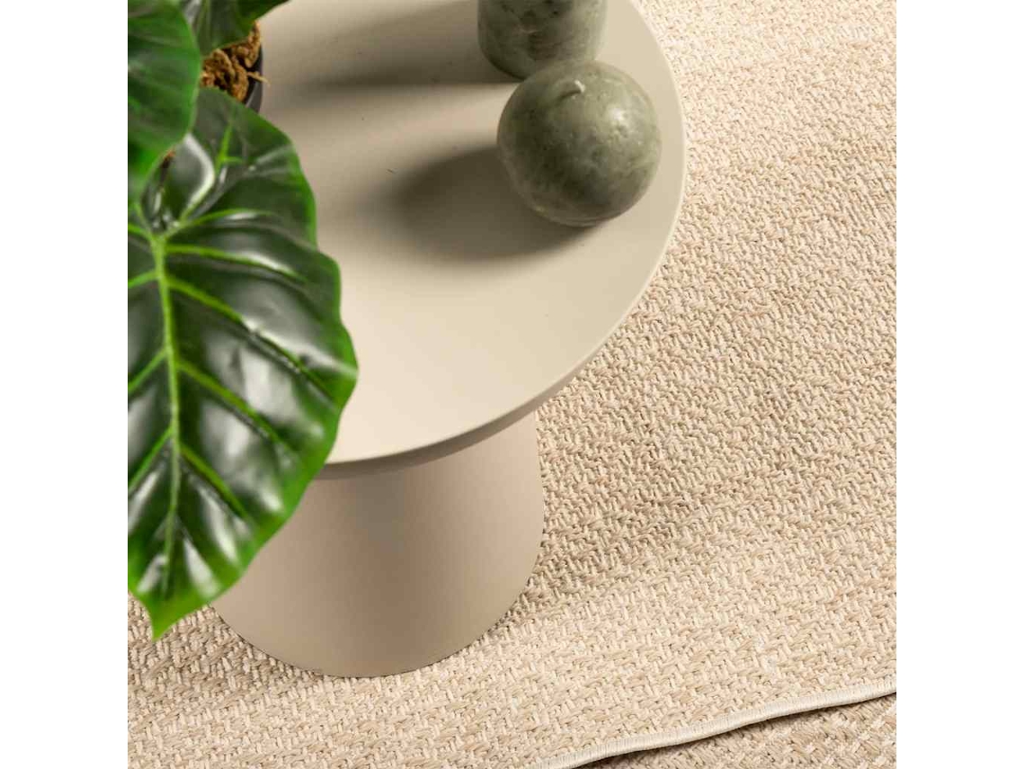 Vidaxl Tapete Zizur Bege 120x120 Cm Aspeto De Juta Interior E Exterior