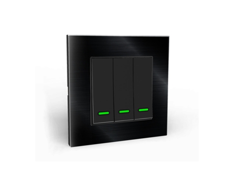 Interruptor Inteligente Preto Wi Fi 3 Botões Com Indicador Led Tb13b Zbm4future Building Materials