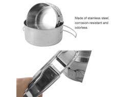 Conjunto 8 Panelas Aço Inox Camping Antiaderente