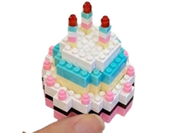 Bloques De Construcción De Pastel Micro Coloridos Plásticos Lindos Para Niños Juguete Educativo De Construcción