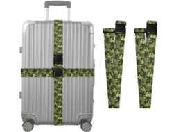 Conjunto De 2 Cintas Bagagem Com Estampa Camuflada Para Malas, Cintas De Viagem, Acessórios Para Cintos, Conector De