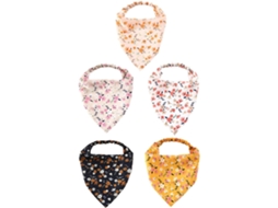 Conjunto De 5 Faixas E Lenços De Cabelo Elegantes Com Estampa Floral Para Mulheres, Em Tecido.