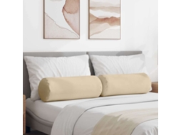 Vidaxl Almofadas De Apoio 2 Pcs Creme Ø 25 X 70 Cm