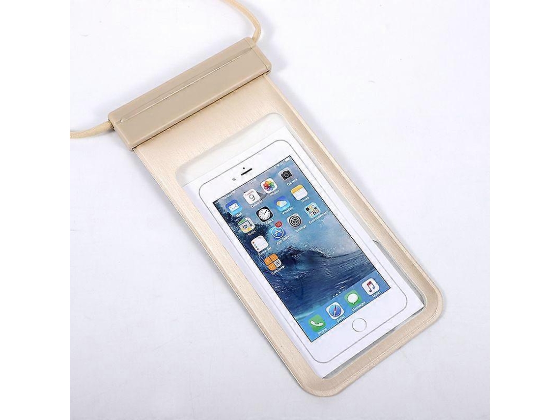 Capa Impermeável Para Celular, Capa Universal À Prova Dágua Ipx8, Bolsa Estanque Subaquática Para Celular De 6,2 Polegadas Para Iphone - Dourada