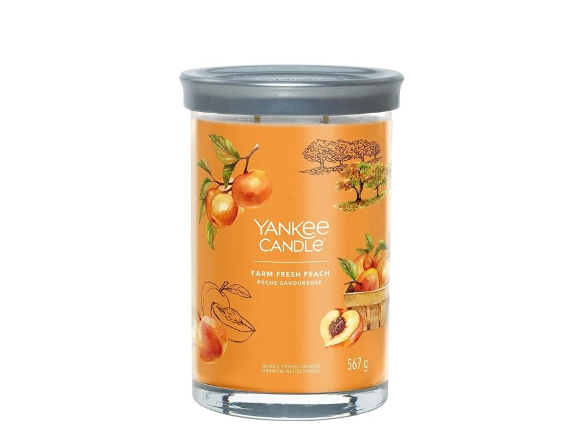 Yankee Candle Candela Giara Grande Tumbler Pêssego Fresco Da Fazenda